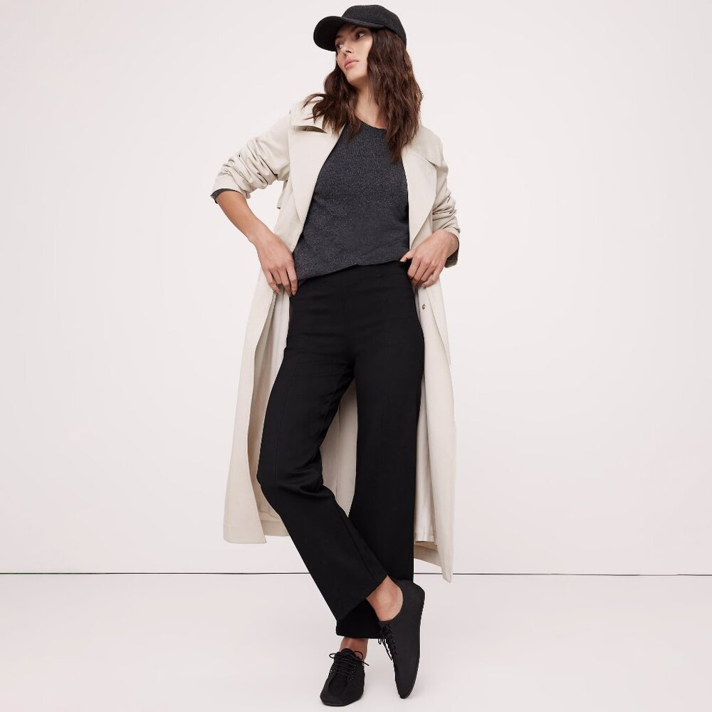 Banana Republic Straight Everywhere Ankle Ponte Pant Black Size Medium NEW NWT